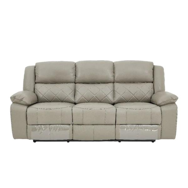 Declo Cream Leather Electric Recliner Sofa