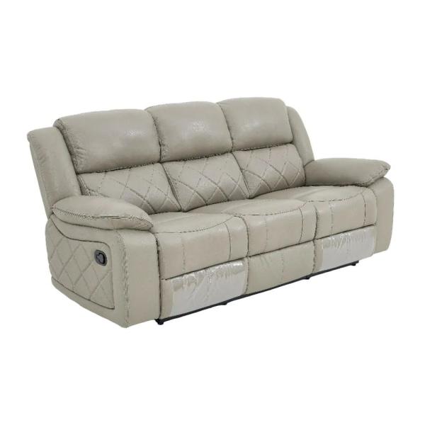 Declo Cream Leather Electric Recliner Sofa