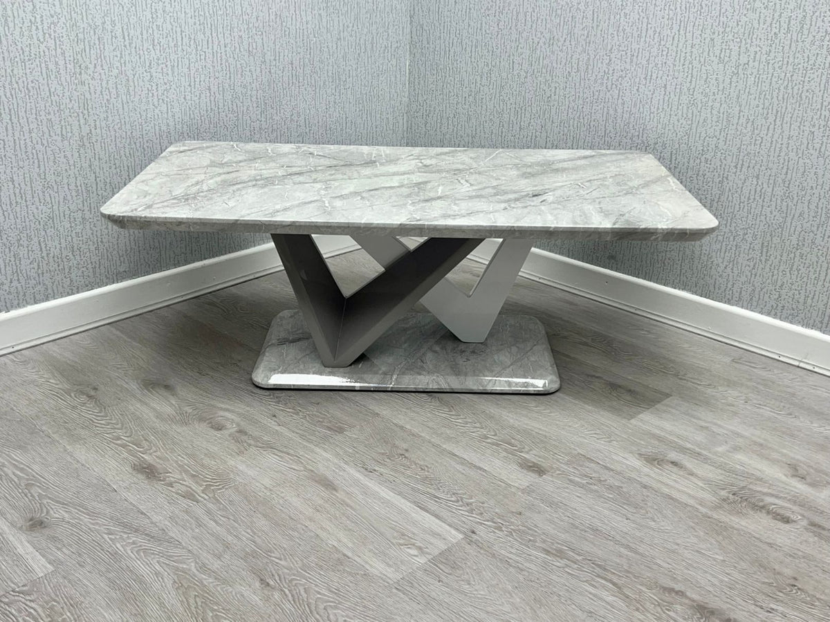 Georgia Grey Marble-Effect Coffee Table - side view