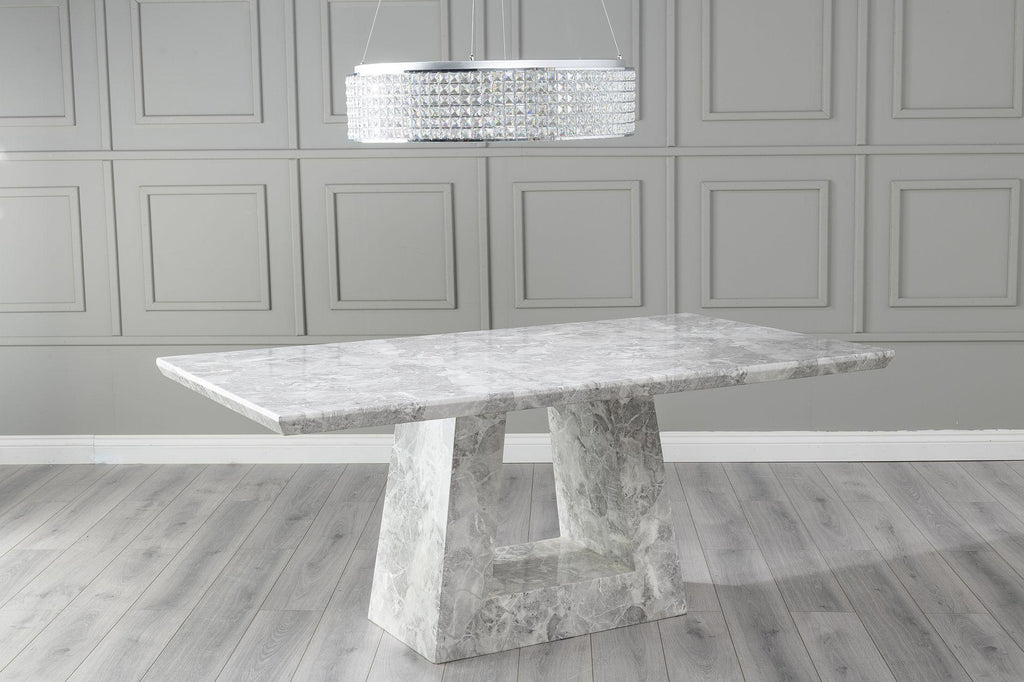 Hugo Grey Engineered Marble Dining Table 160cm