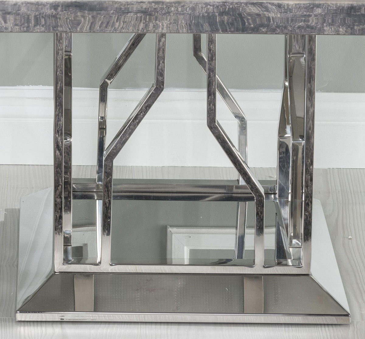 Mercury Grey Chrome End Table