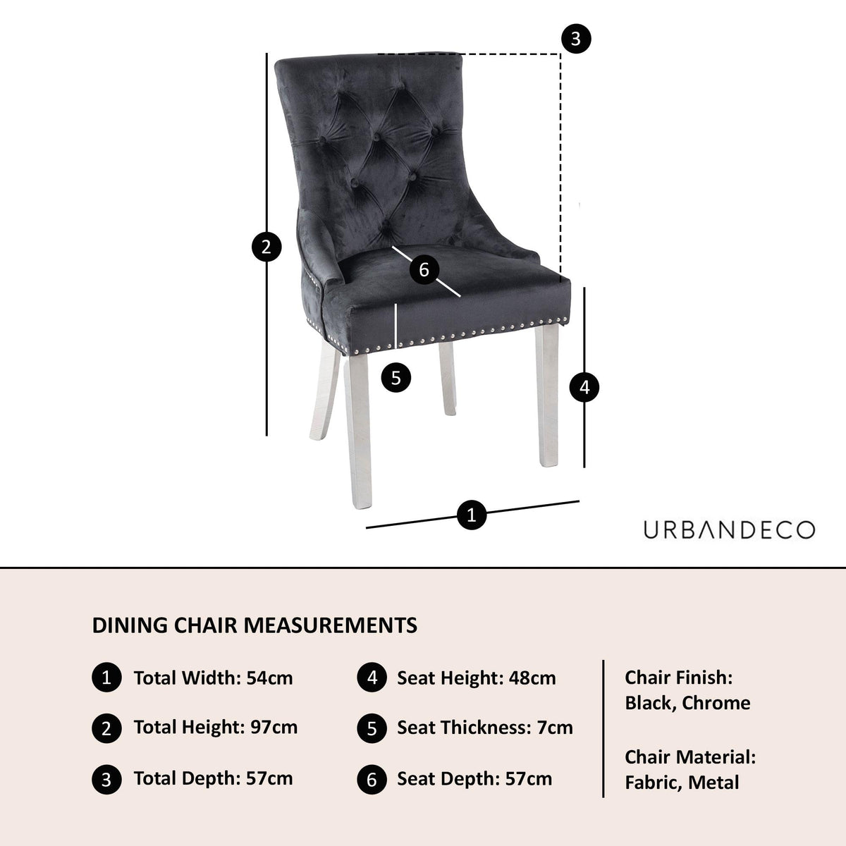 Bellagio Velvet Luxe Dining Chair
