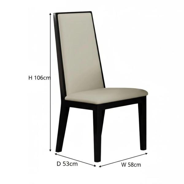 Montelli Grand High Back Leather Dining Chair