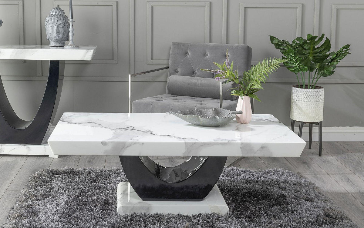 Omega White Black High Gloss Coffee Table
