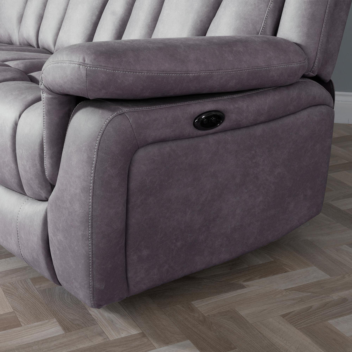 Pickford Grey Fabric Electric Recliner Sofa