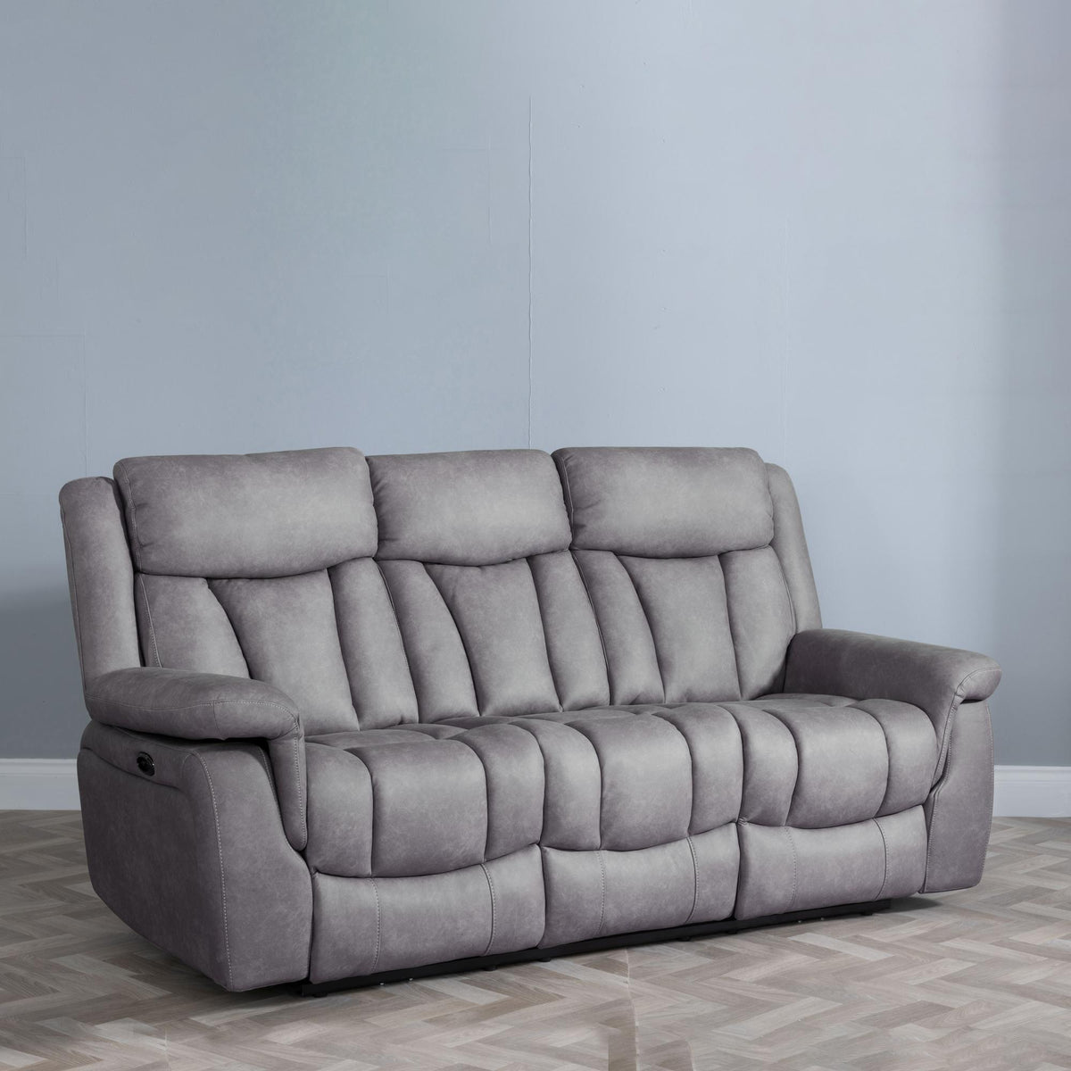 Pickford Grey Fabric Electric Recliner Sofa