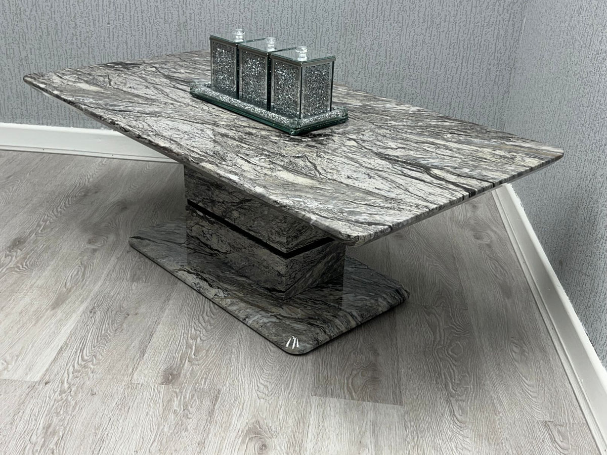 Roseberry Grey Marble-Effect Coffee Table