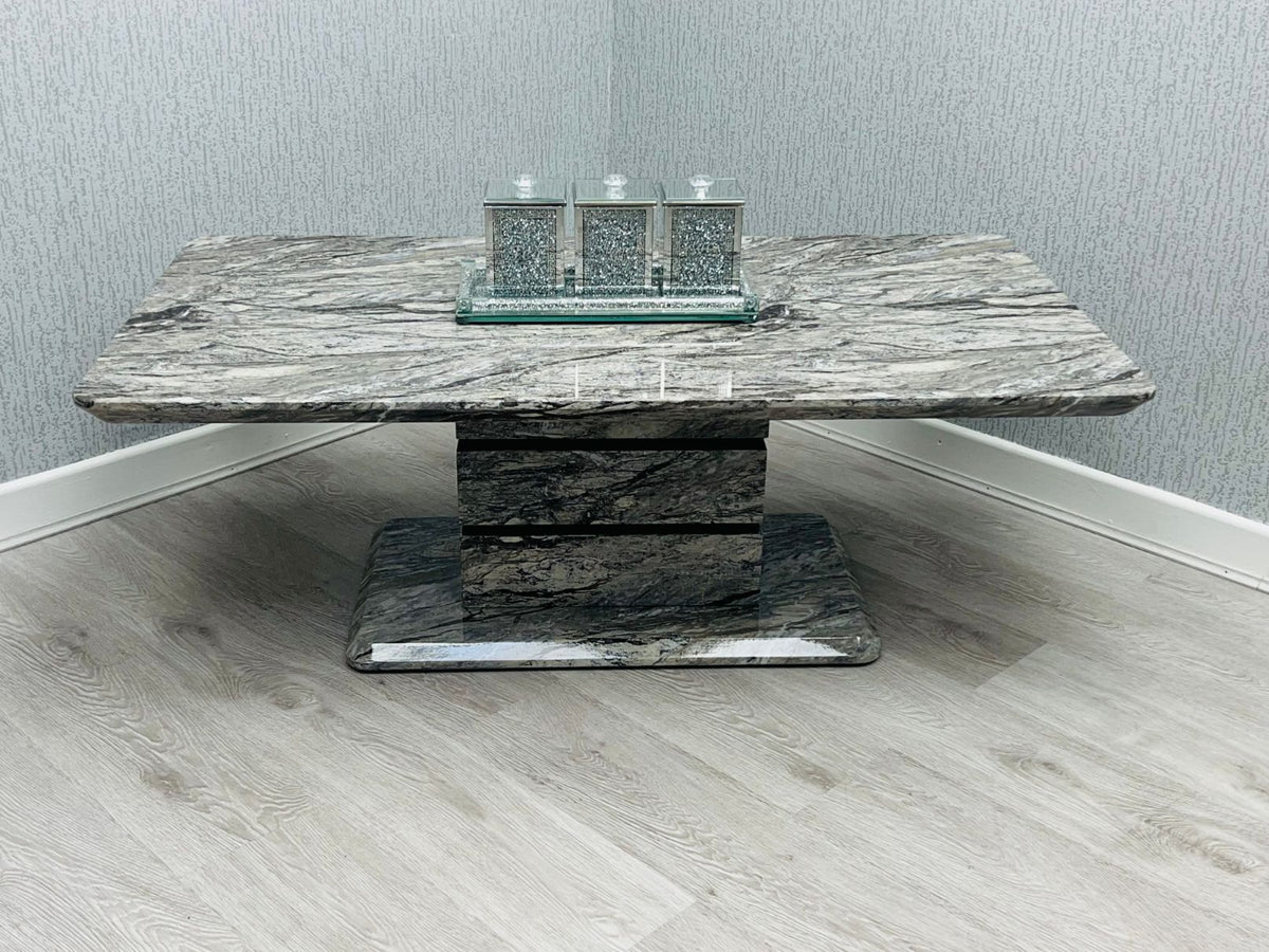 Roseberry Grey Marble-Effect Coffee Table