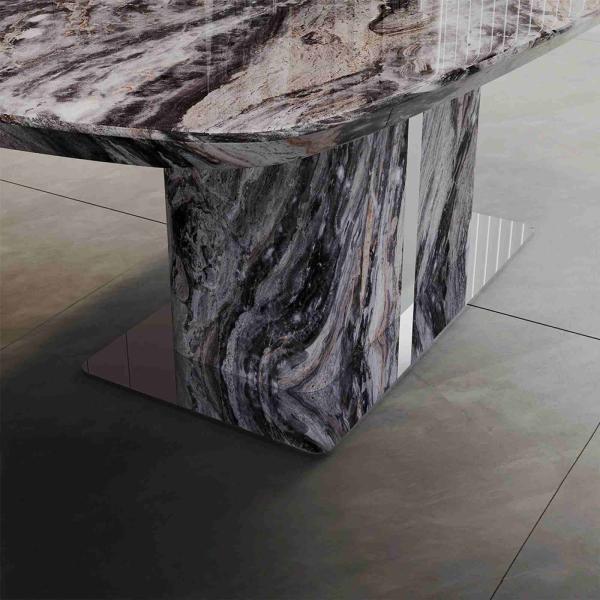 Ravello Grey Engineered Marble Dining Table 240cm