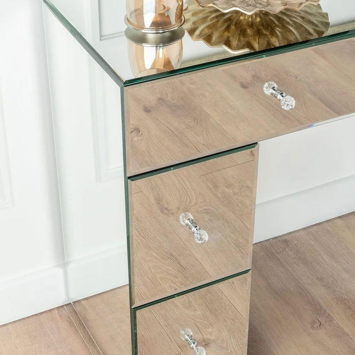 Scala Mirrored 6 Drawer Dressing Table