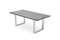 Tokyo Glass Grey Marble-Effect Coffee Table - front view