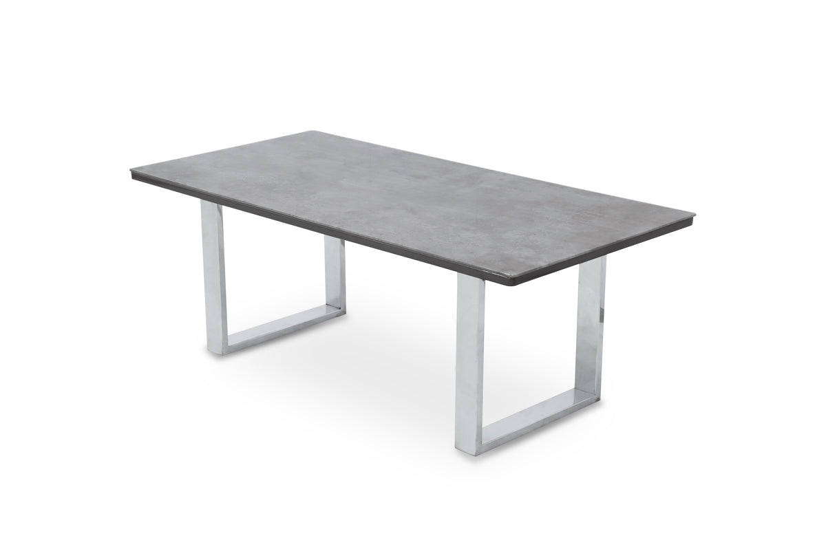Tokyo Glass Grey Marble-Effect Coffee Table - front view