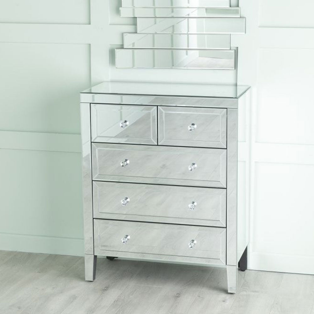 Vasari Mirrored 3+2 Drawer Chest