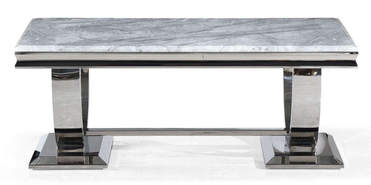 Welby Grey Chrome Coffee Table