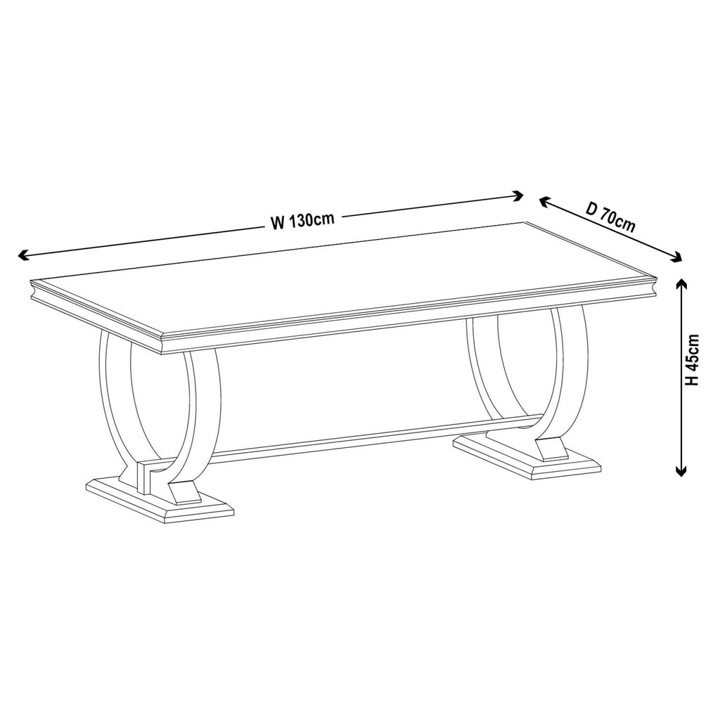 Welby Grey Chrome Coffee Table